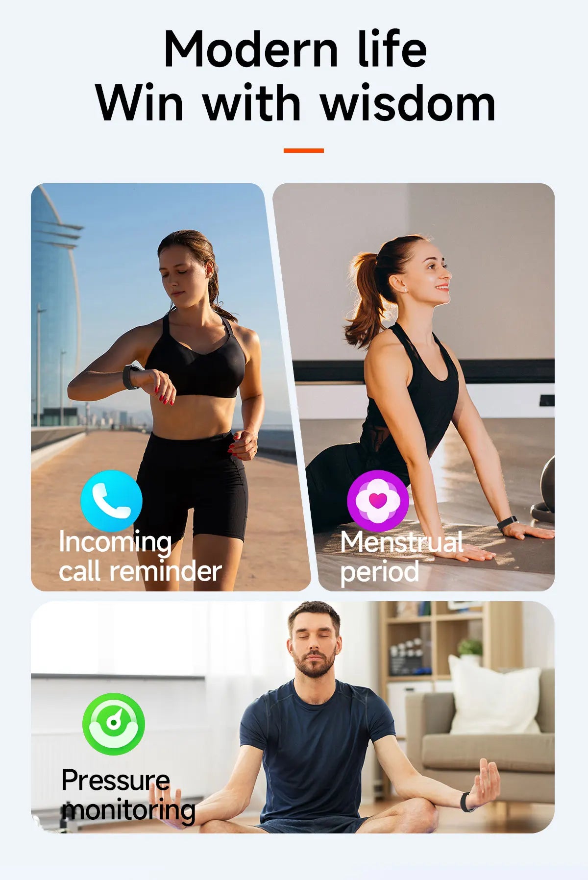 2026 Smart Wristband Wearable Fitness Multi-Sport All-Day Automatic Continuous Monitoring Health Data Improve Sleep Smartwatch