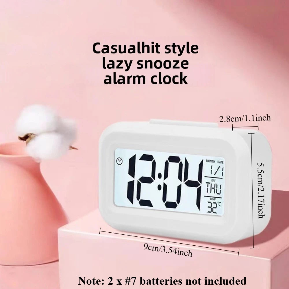 Digital Led Clock Alarm Clock Digital Clock With Bright Screen Snooze Function Calendar Display For Bedroom Home Offices Desk