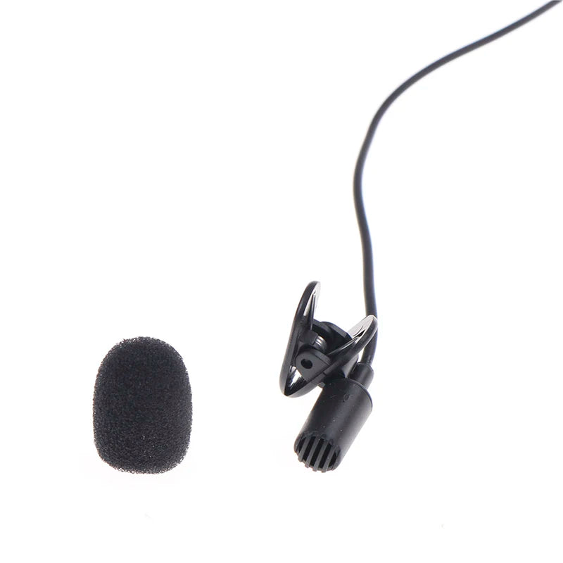 1Pcs PC Microphone With Clip 3.5mm Mini Studio Speech Mic Microphone Clip For PC Desktop Notebook 1.5M
