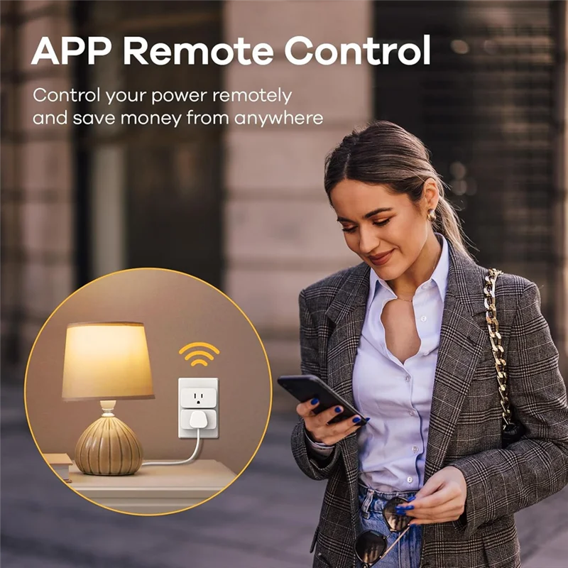 ABKW-Smart Plug, Work With Automation, APP Remote Control Timer&Schedule,4 Pack US Plug