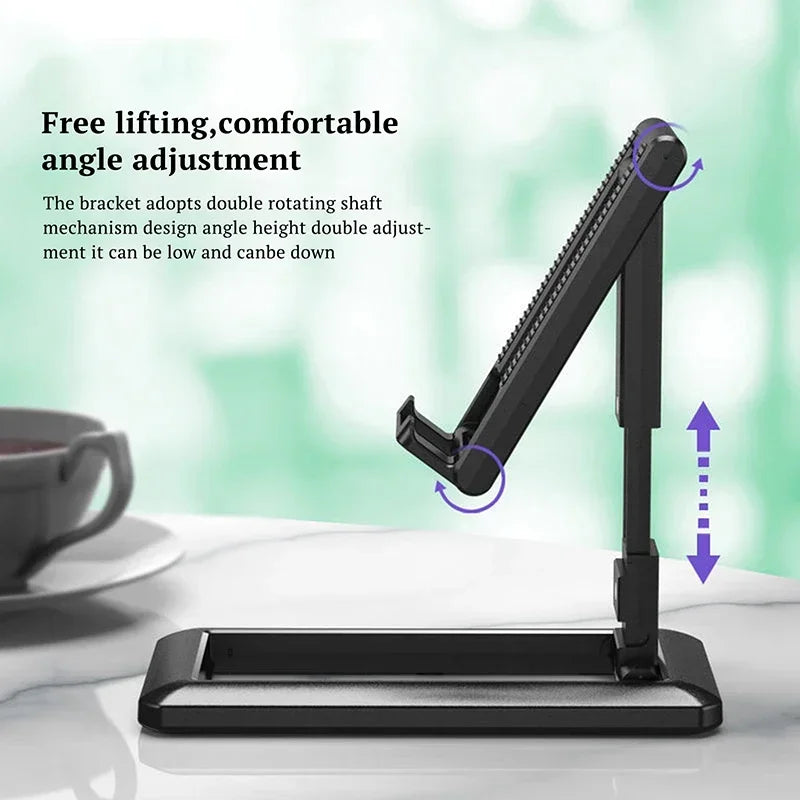 Phone Holder Stand Mobile Smartphone Support Tablet Stand for iPhone Desk Cell Phone Holder Stand Portable Mobile Holder Mount