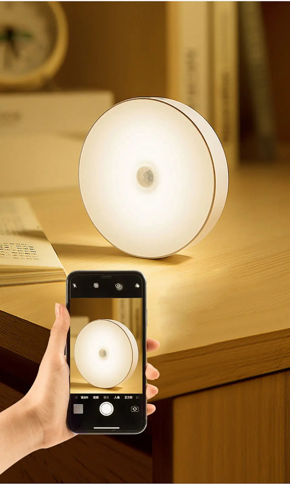 Motion Sensor Light Bedroom Night Light Room Decor USB LED Lamp Rechargeable Home Decoration Lights For Stairs Hallway Closet