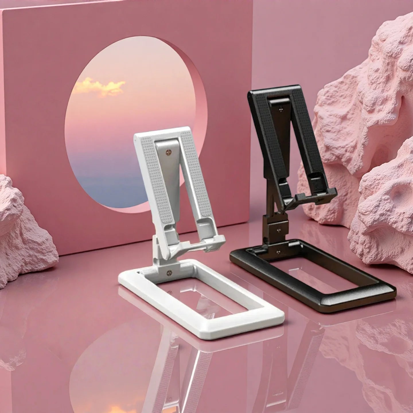 Phone Holder Stand Mobile Smartphone Support Tablet Stand for iPhone Desk Cell Phone Holder Stand Portable Mobile Holder Mount