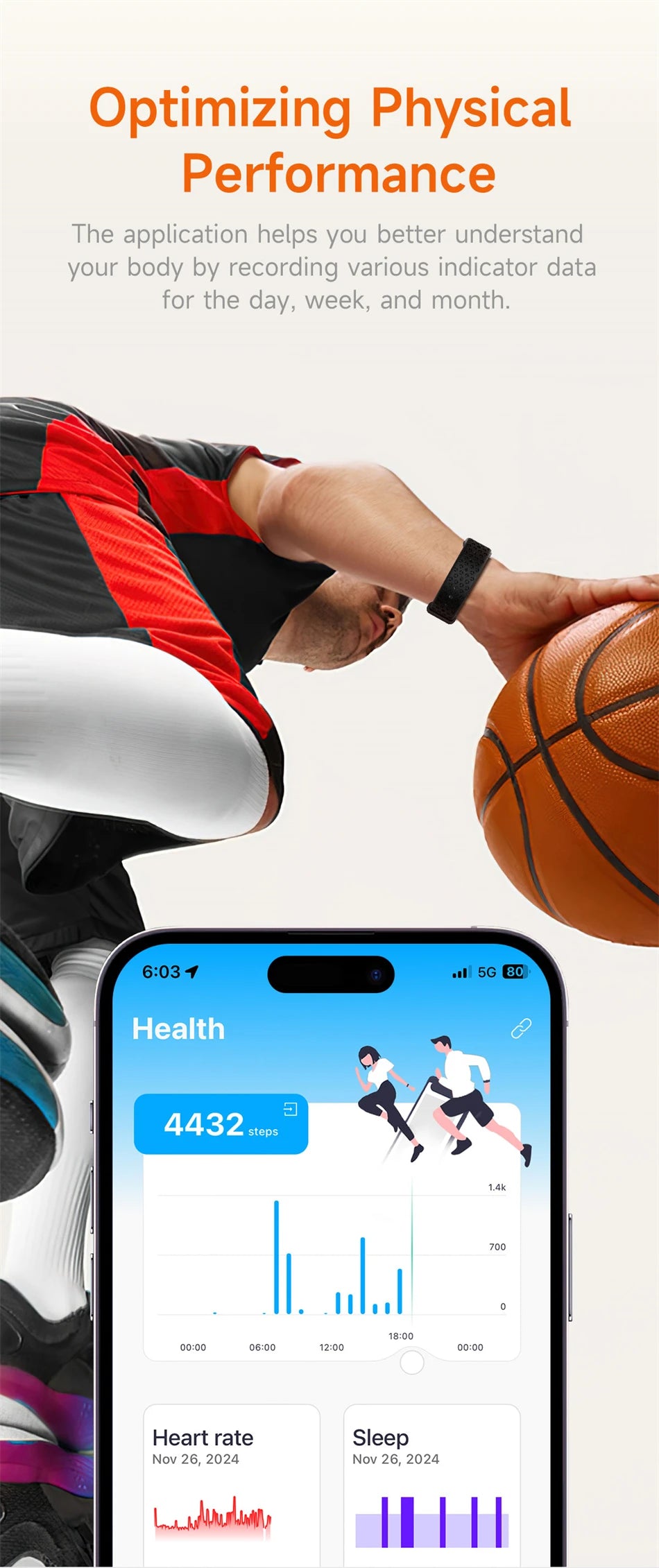 Smart Wristband Wearable Fitness Multi-Sport All-Day Automatic Continuous Monitoring Health Data Improve Sleep Stress Wellness