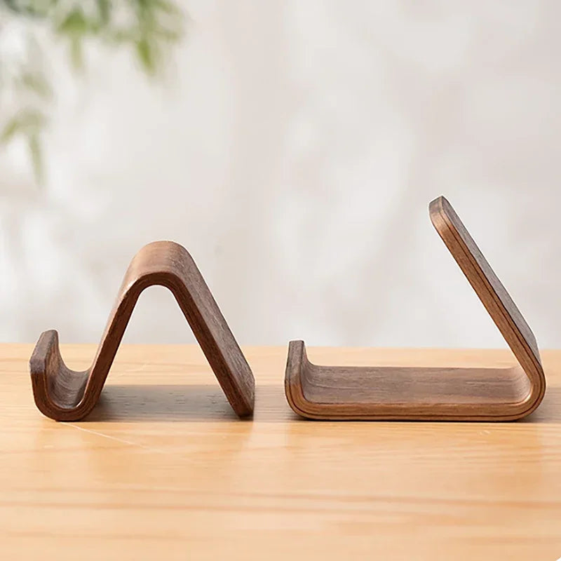 Solid Wood Phone Holder Stand Mobile Smartphone Support Tablet Stand Desk Cell Phone Holder Stand Portable Mobile Holder