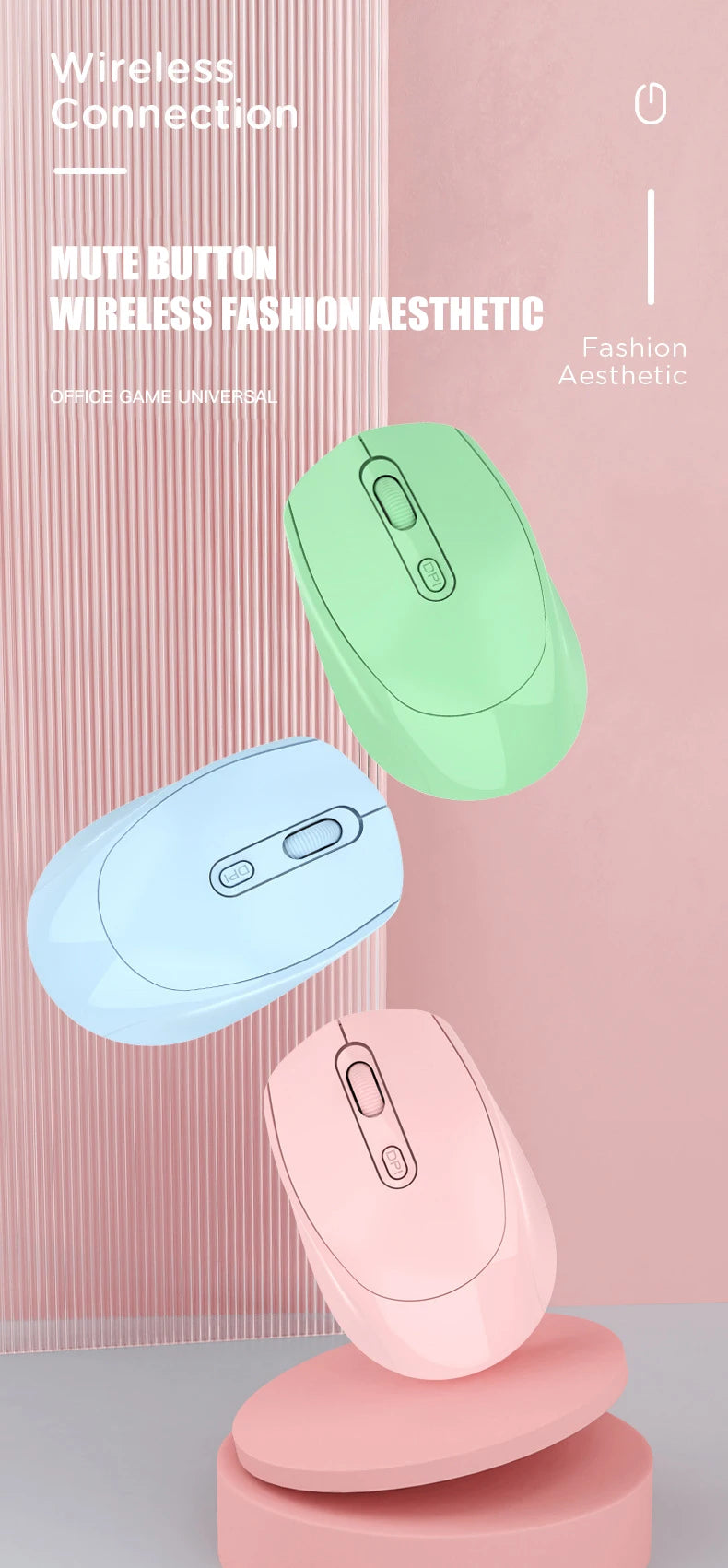 Wireless Mouse, 2.4G Ergonomic Optical Mouse, Computer Mouse for Laptop, PC,Chromebook,Notebook,Battery Small Cordless Mice