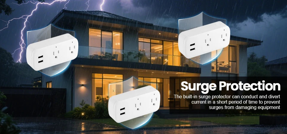 16A Smart Plug with Bluetooth App Control Power Monitoring Timer Countdown Group Voice Control PowerOff Memory Works with Alexa