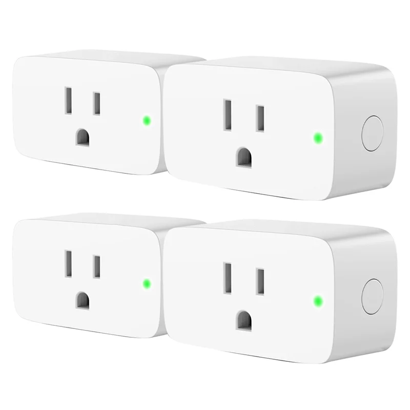 HLZS-Smart Plug, Work With Automation, APP Remote Control Timer&Schedule,4 Pack US Plug