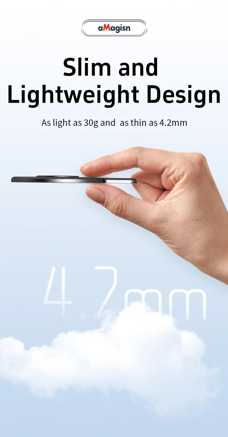 aMagisn for Insta360 Flow Powerful Magnetic Adapter for MagSafe Action Camera Magnetic Plate with Metal Ring Camera Accessories