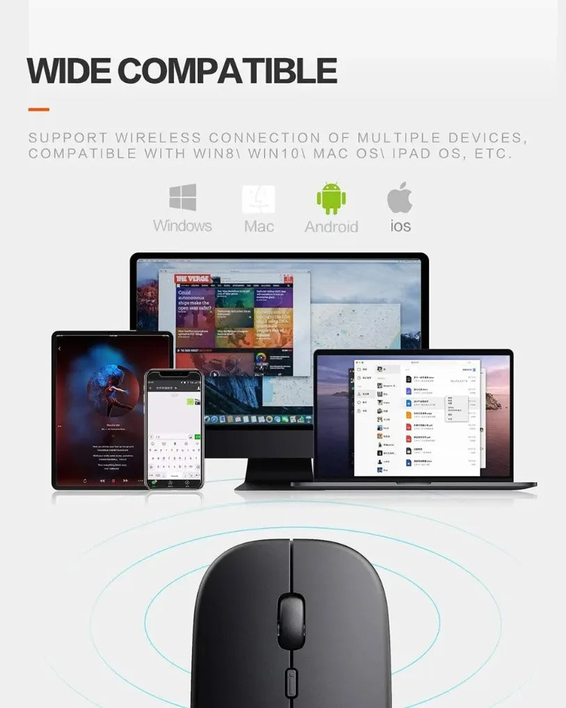 Rechargeable Wireless Gaming Mouse Portable Ergonomic Quiet And Magical Suitable For Portable Computers Tablets IPAD Phone