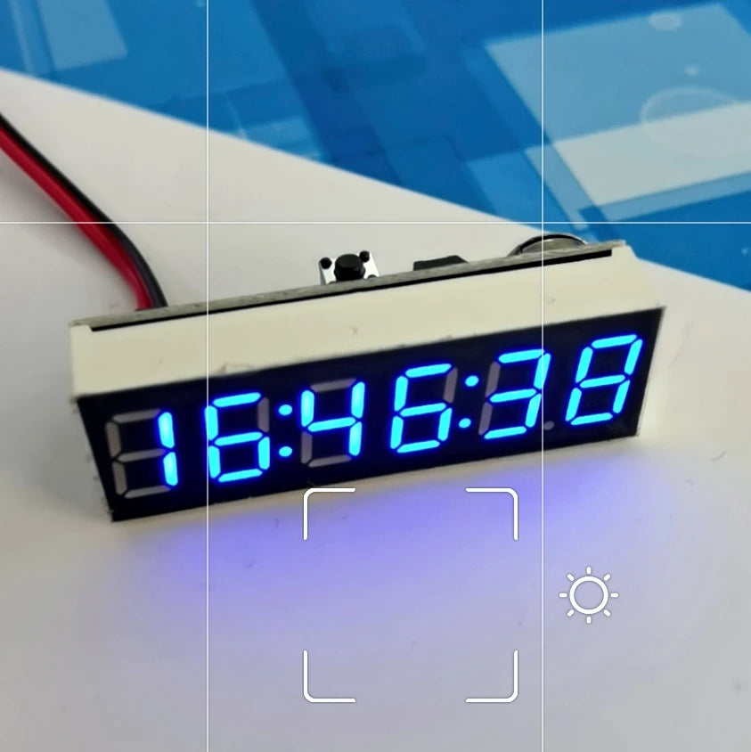 0.36" 6-bit Clock LED Digital Electronic Clock W Second Display Module Power Off Memory Brightness Adjustment Dc 5V 12V