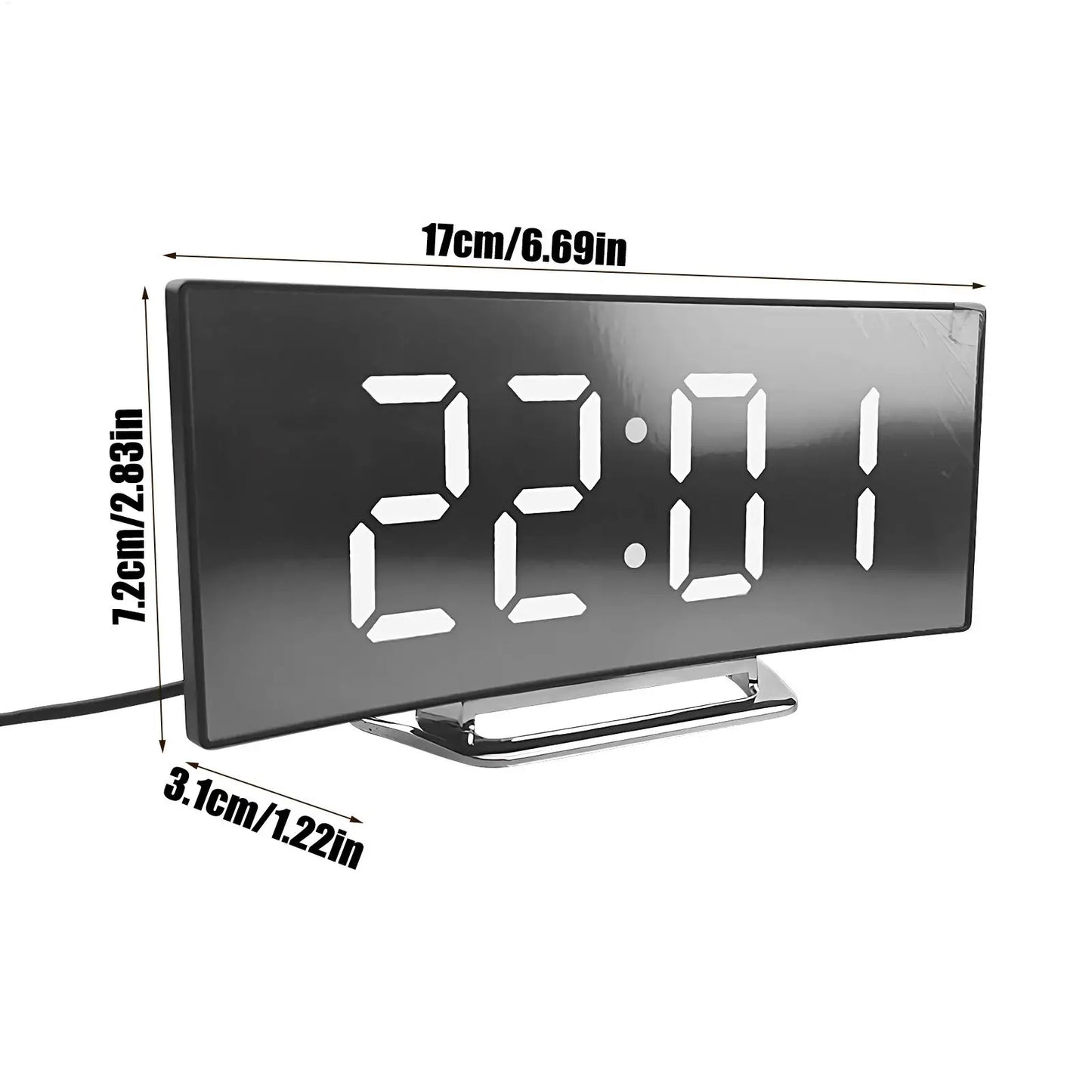 Digital Clock LED Display Digital Clock for Bedroom High-Brightness Time Management Tool Quiet for Boys Girls Teens Students