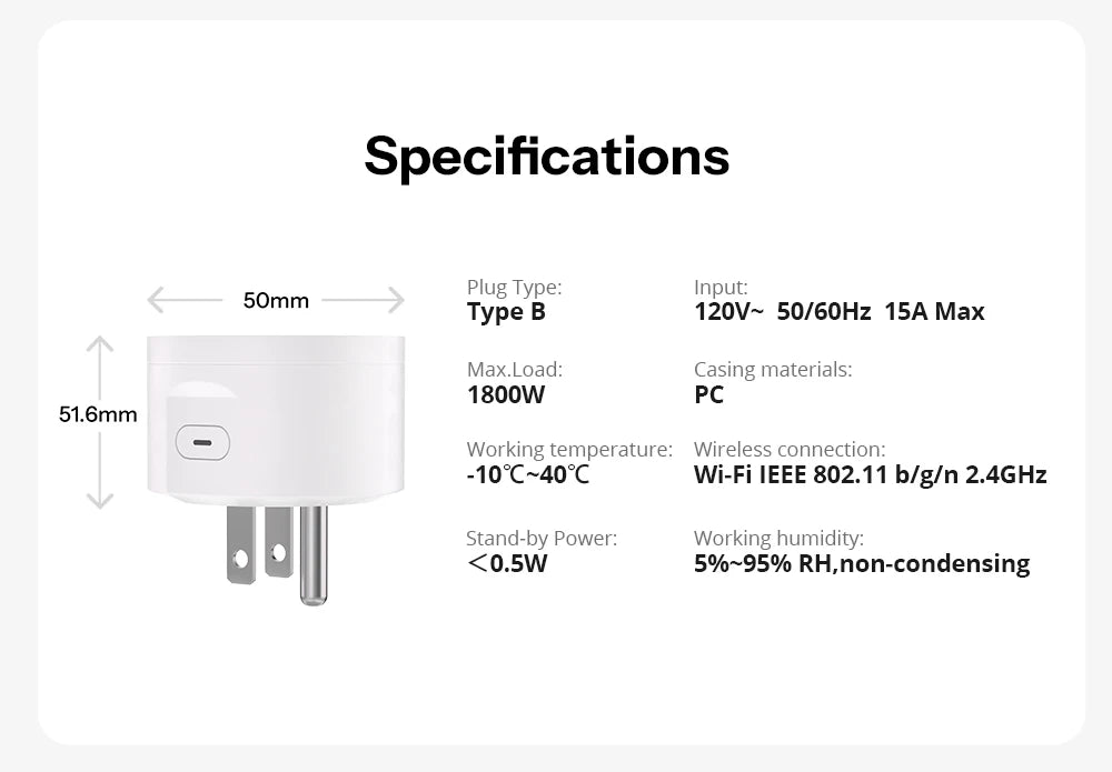 SONOFF S41STPB iPlug Gen2 S41s US Socket Matter Over WiFi Smart Plug App & Voice Control Inching Mode Time Schedule Smart Scene