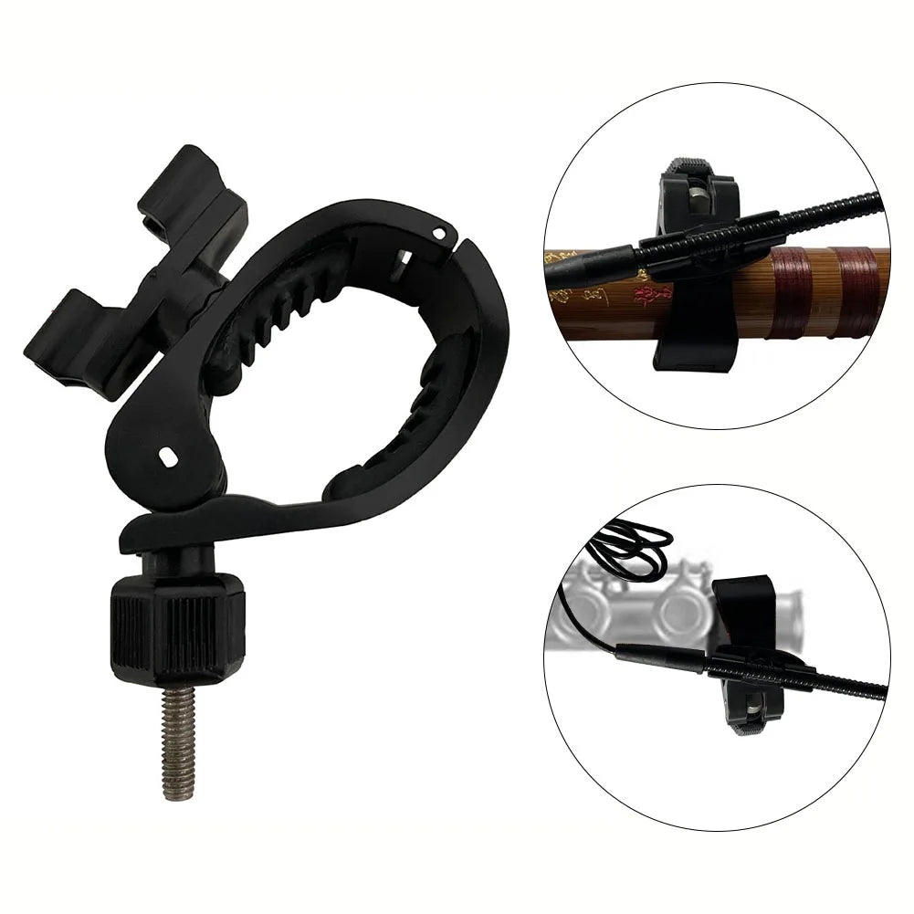 Musical Instrument Mic Parts Flute Microphone Clip Only The Clip Without Mic Flute Clips Pro Audio Equipment Stands Holders