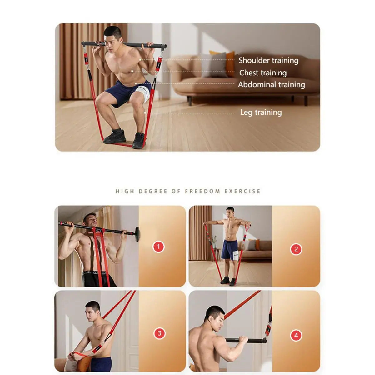 Fitness Elastic Band for Fports Enthusiasts Resistance Tension Band for Strength Training Waist and Leg Pull Rope Auxiliary Band