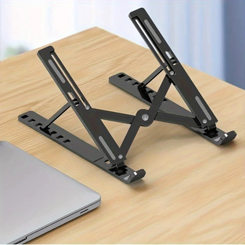Portable Laptop Stand  Foldable ABS Material, Adjustable Desktop Height, Heat Dissipation, Laptop Stand, Storage Rack laptop arm