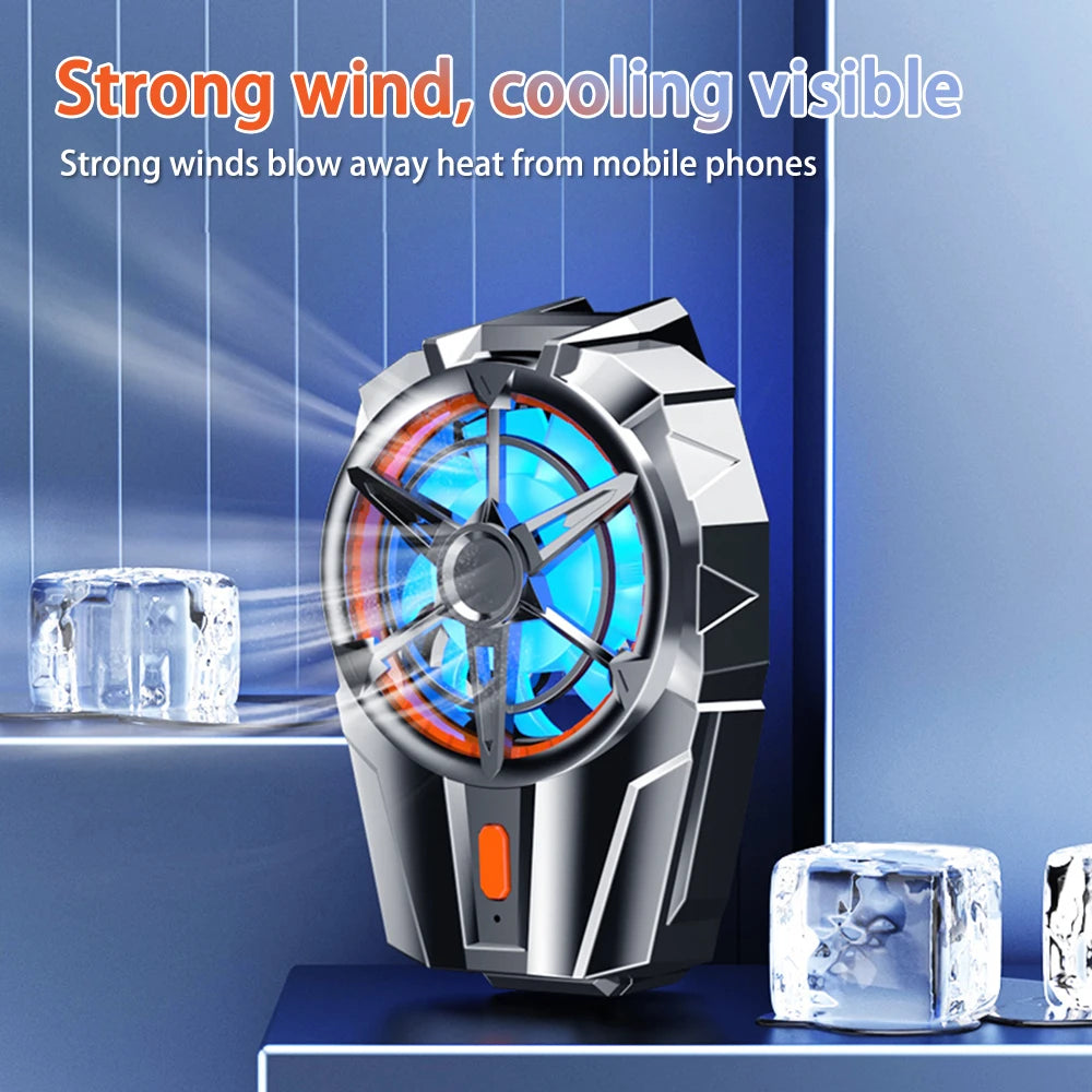 X52 Phone Cooling Fan Mobile Radiator Portable Mini Back-clip Gaming Radiators Three Speed Adjustable Cell Phone Fans Cooler