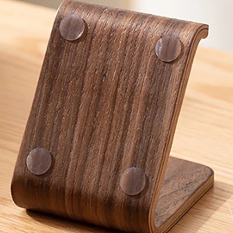 Solid Wood Phone Holder Stand Mobile Smartphone Support Tablet Stand Desk Cell Phone Holder Stand Portable Mobile Holder
