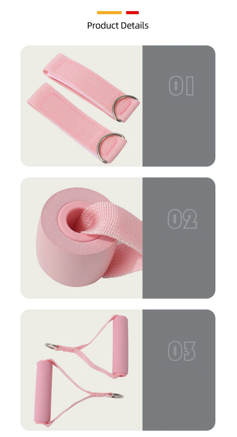 Ankle Straps Resistance Bands Set Fitness Workout Exercise Equipment Ankle Pink Yoga Elastic Fitness Band For Gym Man Woman