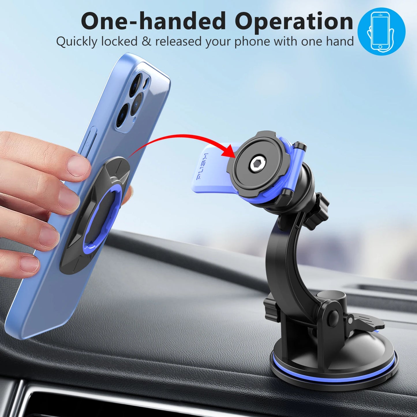 Phone Holders For Your Car Cell Phone Mount for Car Dashboard Windshield Mount Truck Stand  Universal Phone Holder 360°rotatable