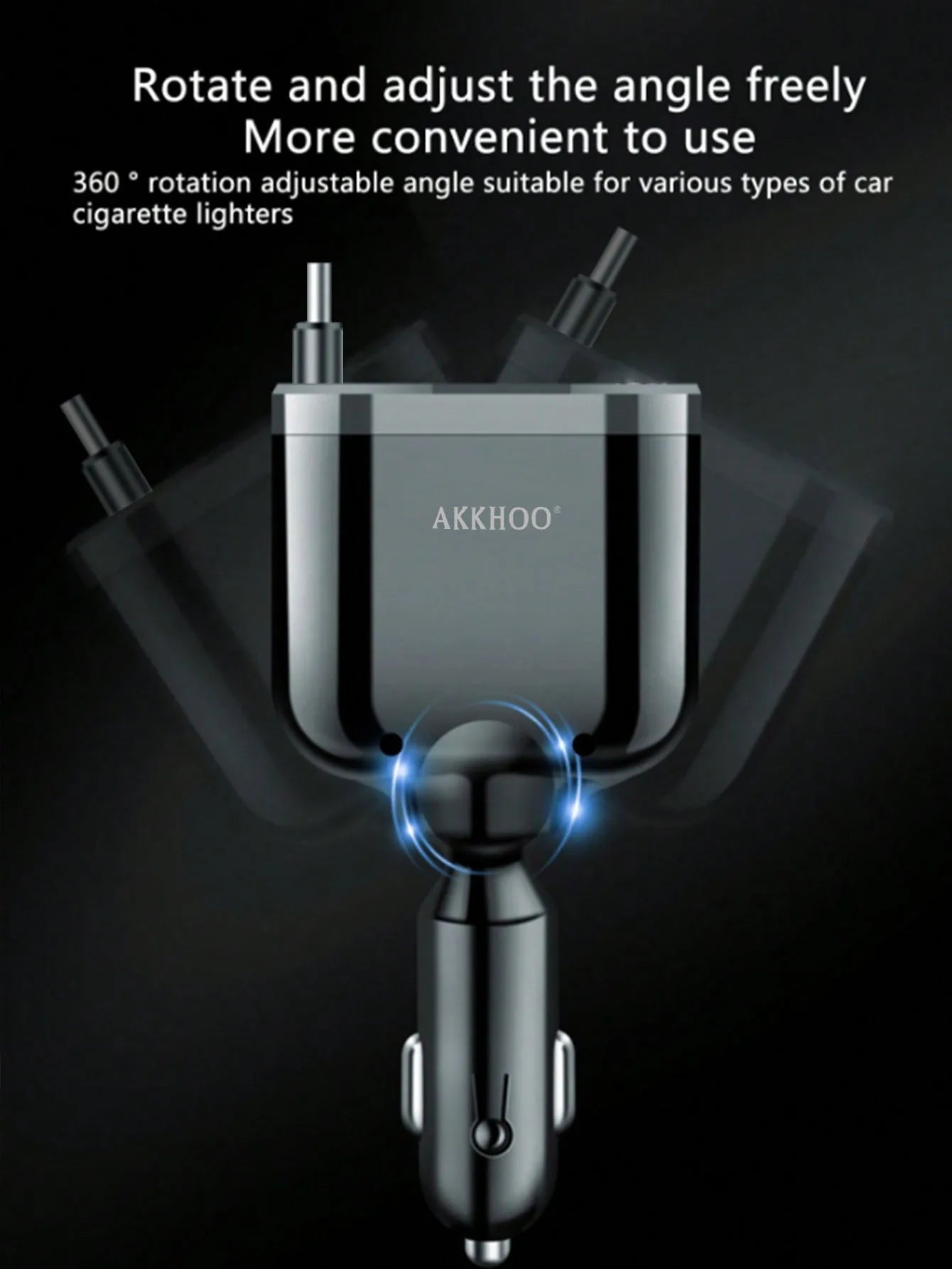 One-to-five car charger with retractable cable, built-in retractable cable PD car fast charging super fast charging flash chargi