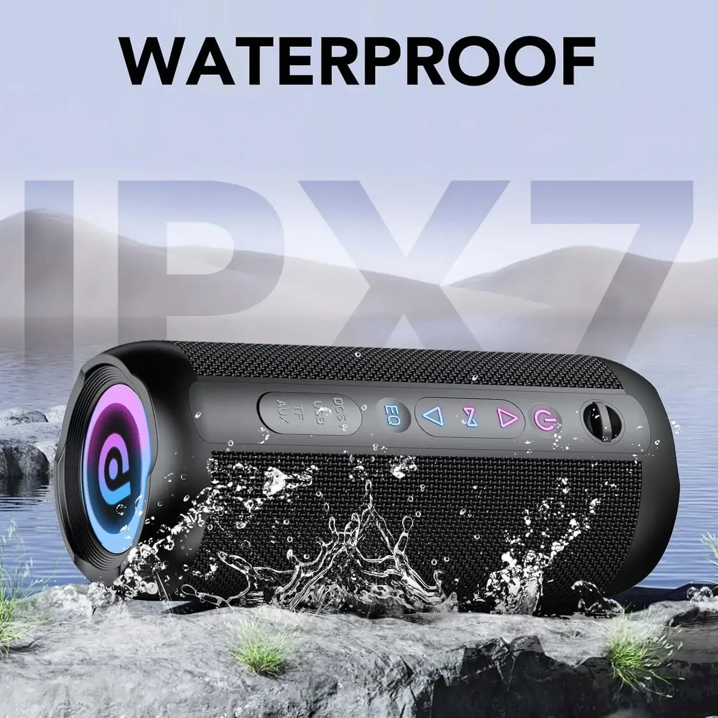 Bluetooth Speaker, Speakers Wireless Bluetooth 5.4 with 30H Playtime, BassUp, 30W Stereo Sound, IPX7 Waterproof Portable Speaker