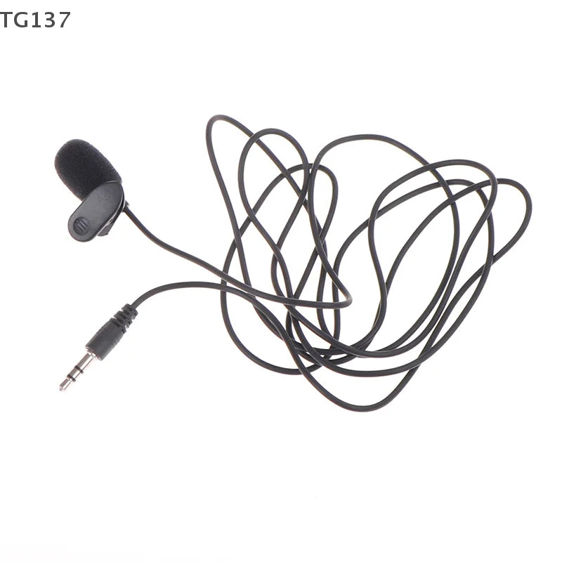 1Pcs PC Microphone With Clip 3.5mm Mini Studio Speech Mic Microphone Clip For PC Desktop Notebook 1.5M