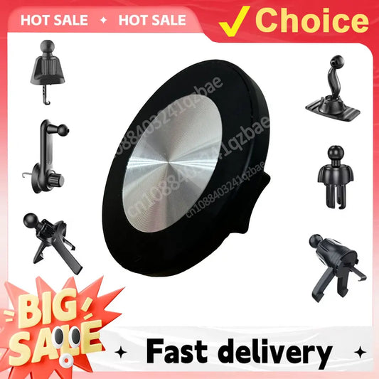 For MagSafe Car Mount Accessories Universal Magnetic Car Phone Holder Parts Suitable for 17mm Ball Head Base Magnet Brackets