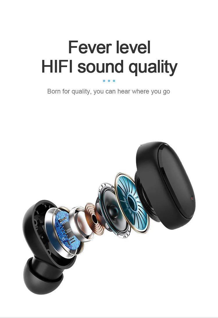 TWS Bluetooth Headphone Wireless Earphone Stereo Headset sportEarbuds microphone with charging box forsmartphone