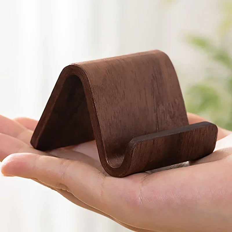 Solid Wood Phone Holder Stand Mobile Smartphone Support Tablet Stand Desk Cell Phone Holder Stand Portable Mobile Holder