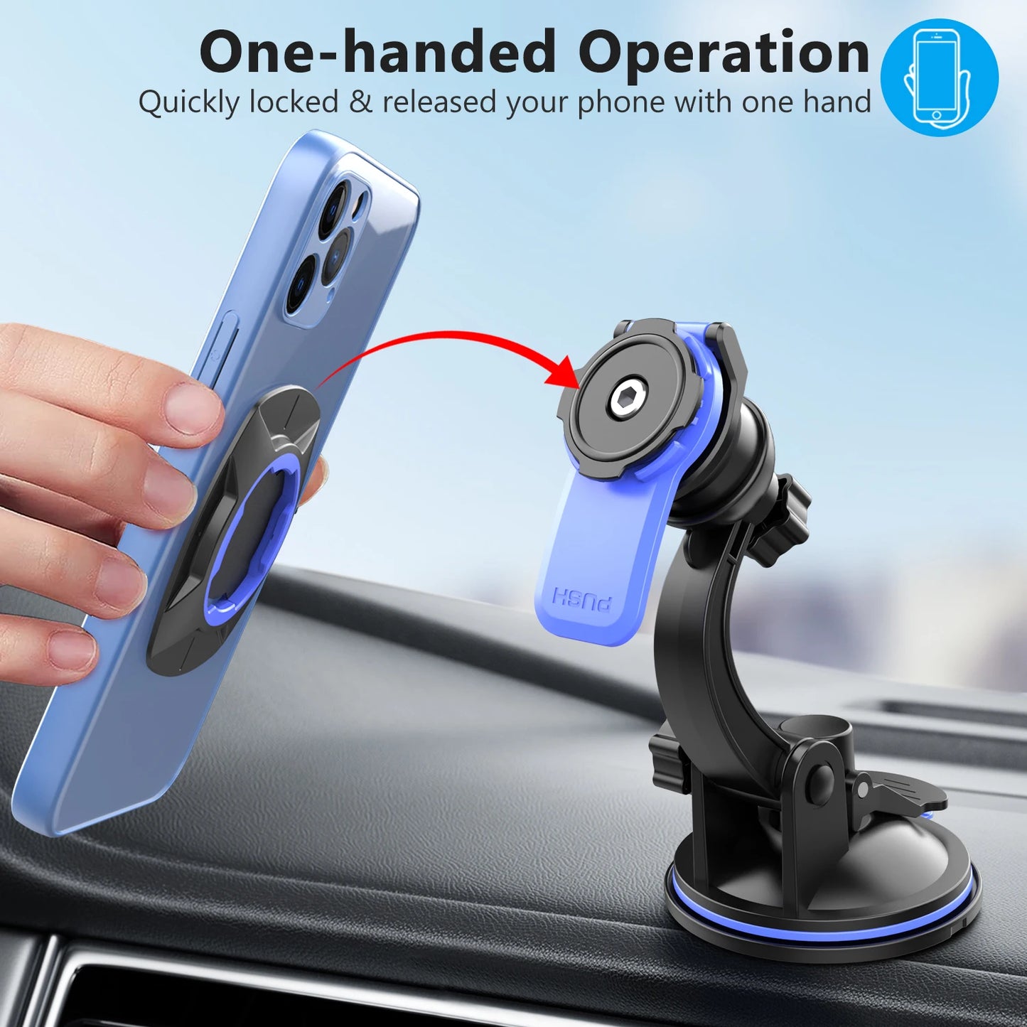 Phone Holders For Your Car Cell Phone Mount for Car Dashboard Windshield Mount Truck Stand  Universal Phone Holder 360°rotatable