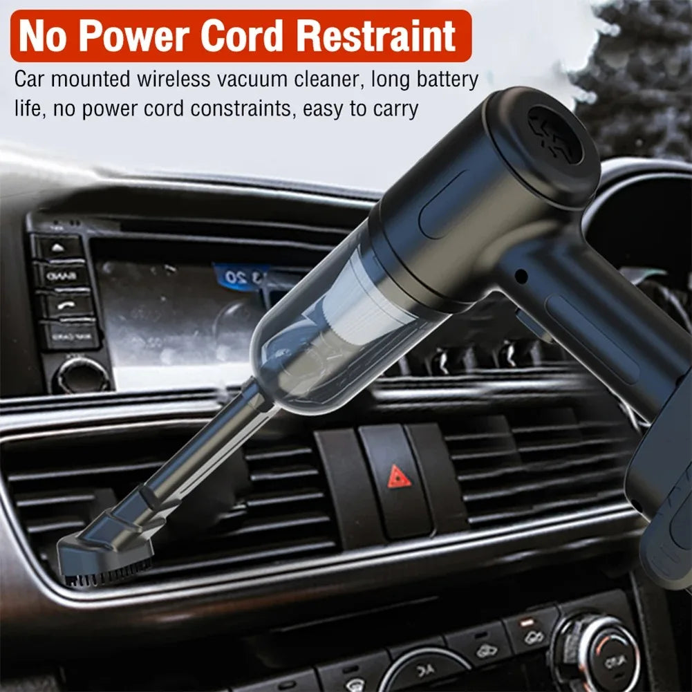 Mini Wireless Car Vacuum Cleaner 12V 4300Pa Ultra-Strong Suction Handheld Vacuum Portable Mini Air Blower for Home and Car
