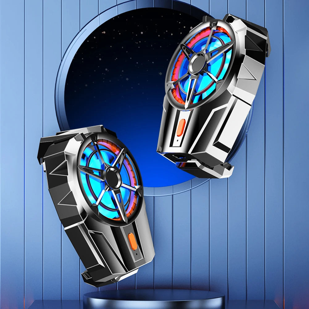 X52 Cooling Fans Mobile Phone Game Cooler System Rechargeable Battery Silent Cooler Three Speed Adjustable Fans Gaming Radiator