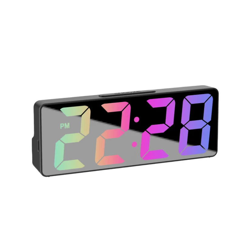 LED Digital Clock Saving Energy Alarm Clock Electronic Desktop Clock With Temperature Display Adjustable Brightness 12/24 Hours