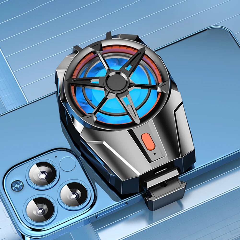 X52 Cooling Fans Mobile Phone Game Cooler System Rechargeable Battery Silent Cooler Three Speed Adjustable Fans Gaming Radiator