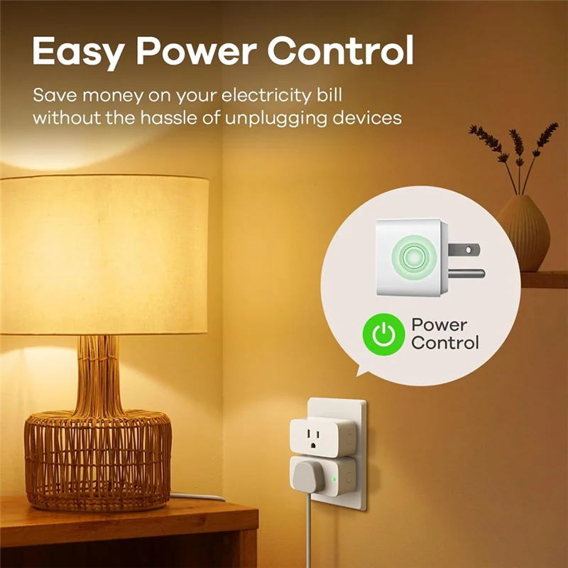 ABKW-Smart Plug, Work With Automation, APP Remote Control Timer&Schedule,4 Pack US Plug