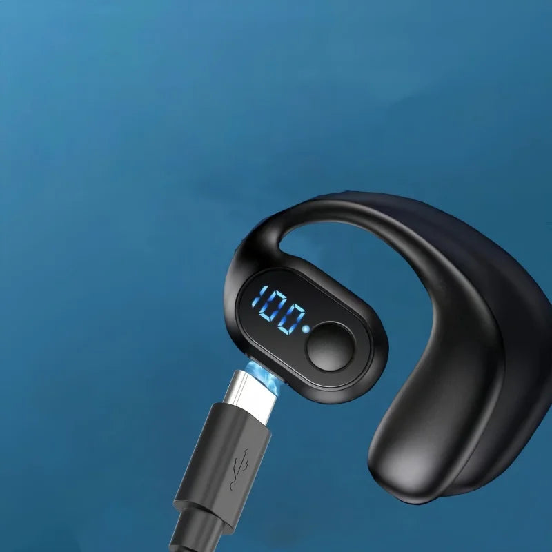 Ear Hook Wireless Earphones Bluetooth 5.3 Mini Handsfree Waterproof Sport Music Headset Single Earbuds OWS Headphone HiFi Music