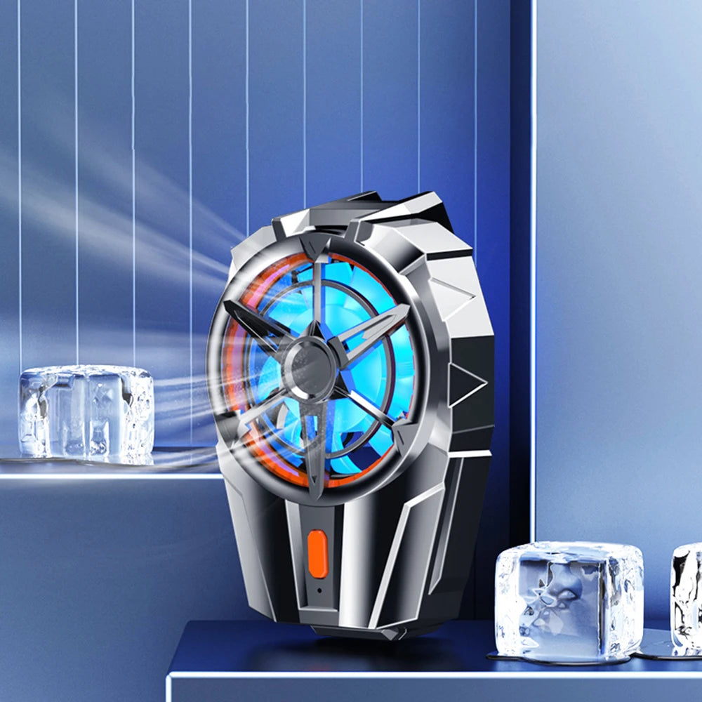 X52 Phone Cooling Fan Mobile Radiator Portable Mini Back-clip Gaming Radiators Three Speed Adjustable Cell Phone Fans Cooler