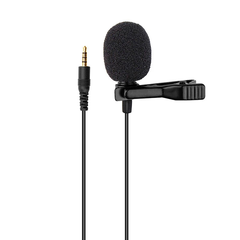 3.5Mm Omnidirectional Microphone Clip Portable Microphone 1.5m Wired Condenser Clip-on Lapel Mic Mini Audio Mic For Phone
