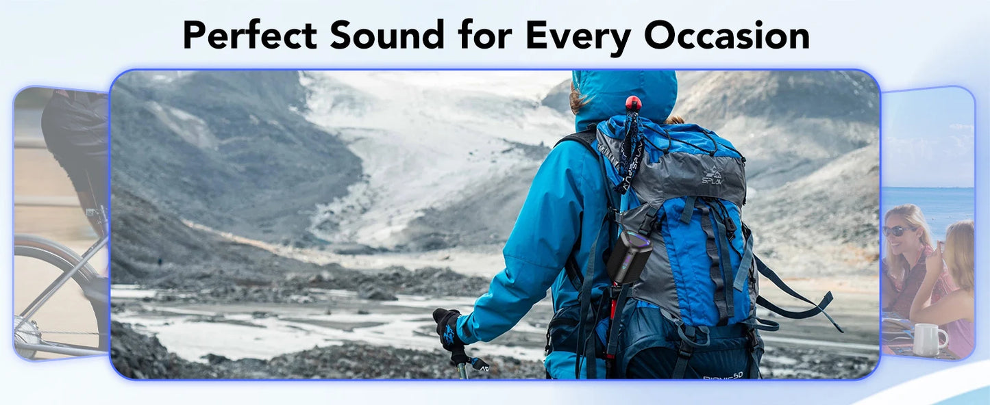 Bluetooth Speaker,Portable Wireless Speaker,Louder Volume,Stereo Sound,24H Playtime, Bluetooth 5.4,Built-in Mic,for Home,Outdoor