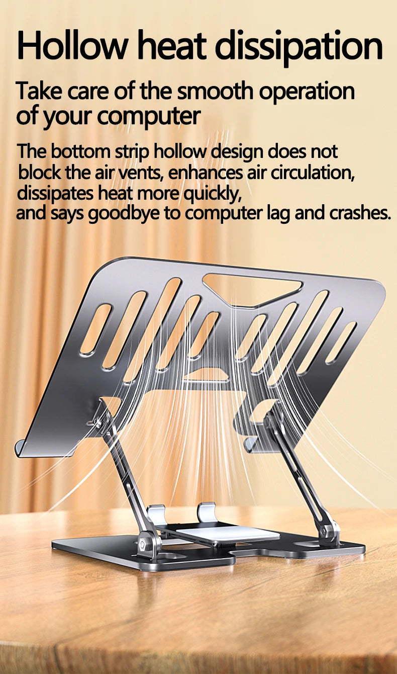 Laptop Stand Office Liftable Carbon Steel Laptop Stand Two in One Heightened Foldable Vertical Cooling Ergonomic Laptop Stand