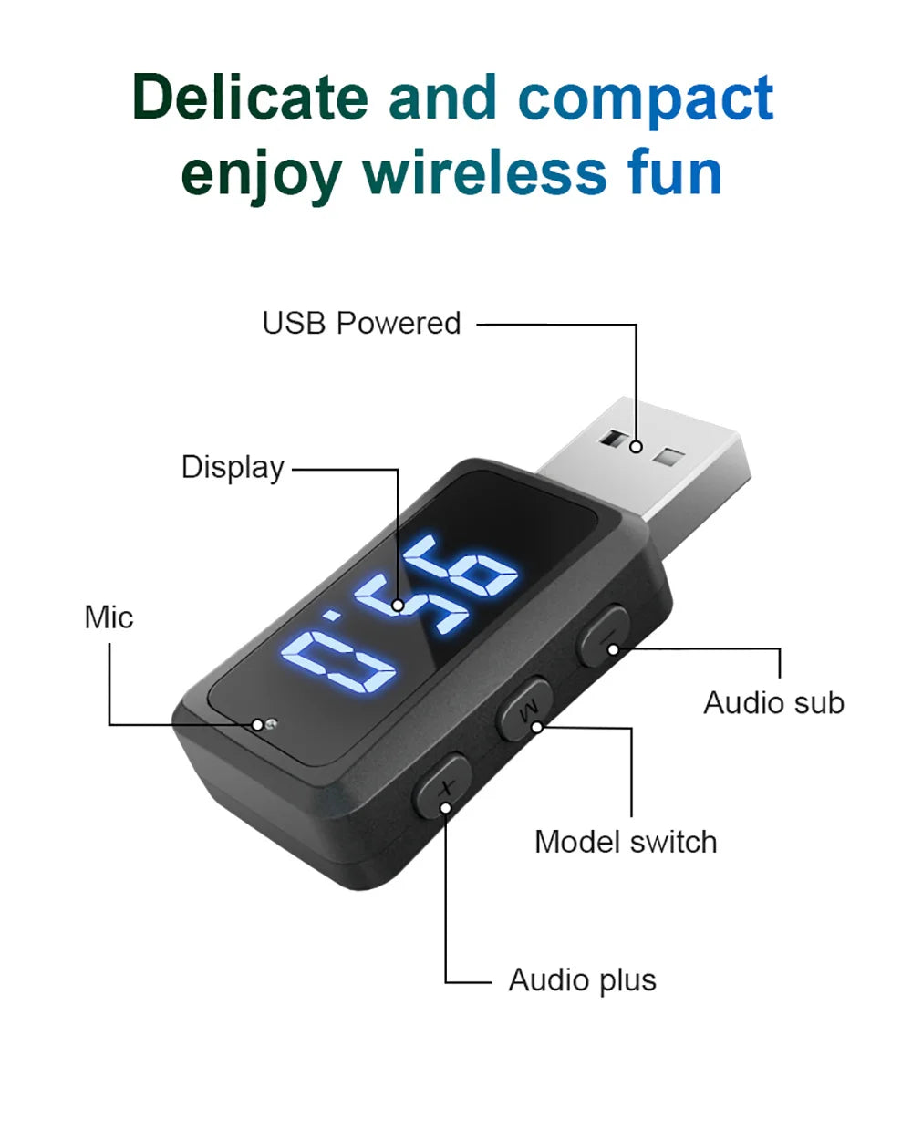 Bluetooth 5.3 Car FM Transmitter Receiver Mini USB Power Wireless Auto Audio Car Adapter Handsfree Call Car Auto Accessories