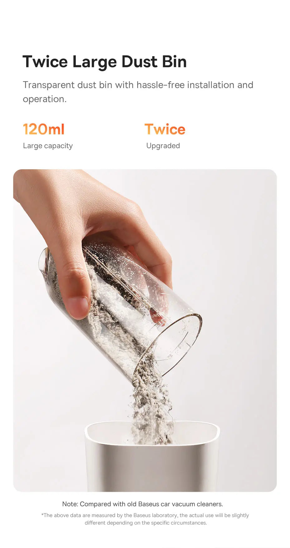 Baseus Car Vacuum Cleaner Mini Handheld Auto Vacuum Cleaner 6000Pa Powerful Suction Blow & Vacuum 2 In1 For Home & Car & Office