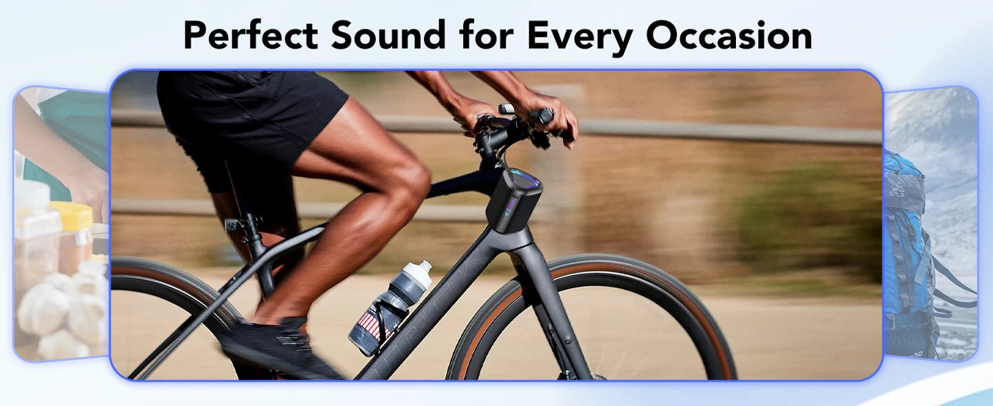 Bluetooth Speaker,Portable Wireless Speaker,Louder Volume,Stereo Sound,24H Playtime, Bluetooth 5.4,Built-in Mic,for Home,Outdoor