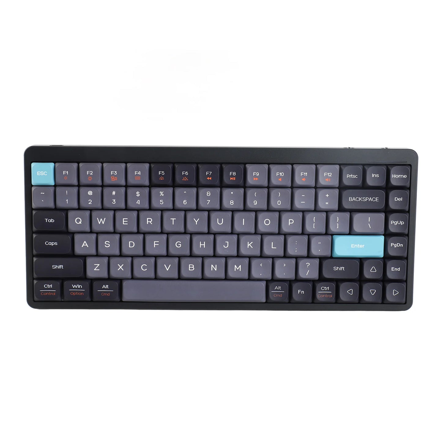 Wireless Mechanical Keyboard 84 Keys 2.4G+BT5.0+Type C 3 Connections 75% Low Profile Layout Keyboards RGB Light Effect