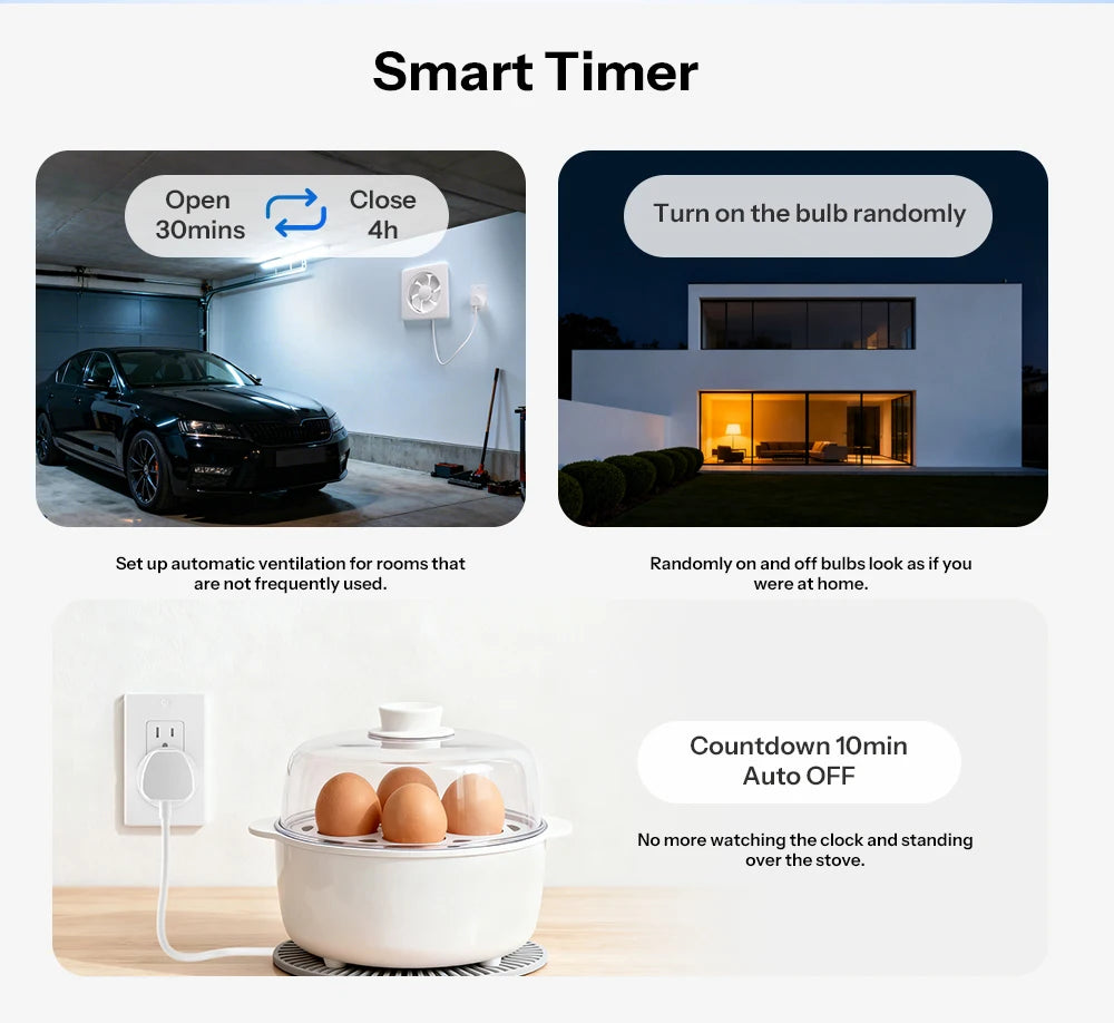 SONOFF S41STPB iPlug Gen2 S41s US Socket Matter Over WiFi Smart Plug App & Voice Control Inching Mode Time Schedule Smart Scene