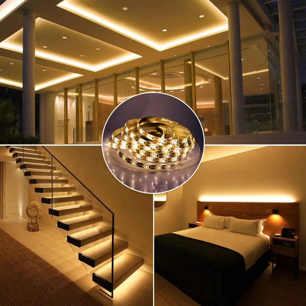 LED Strip Light 16.4FT 3AA Battery Power Flexible LED Light Strip DIY Home Decoration For TV Backdrop Bedroom Kitchen Lighting