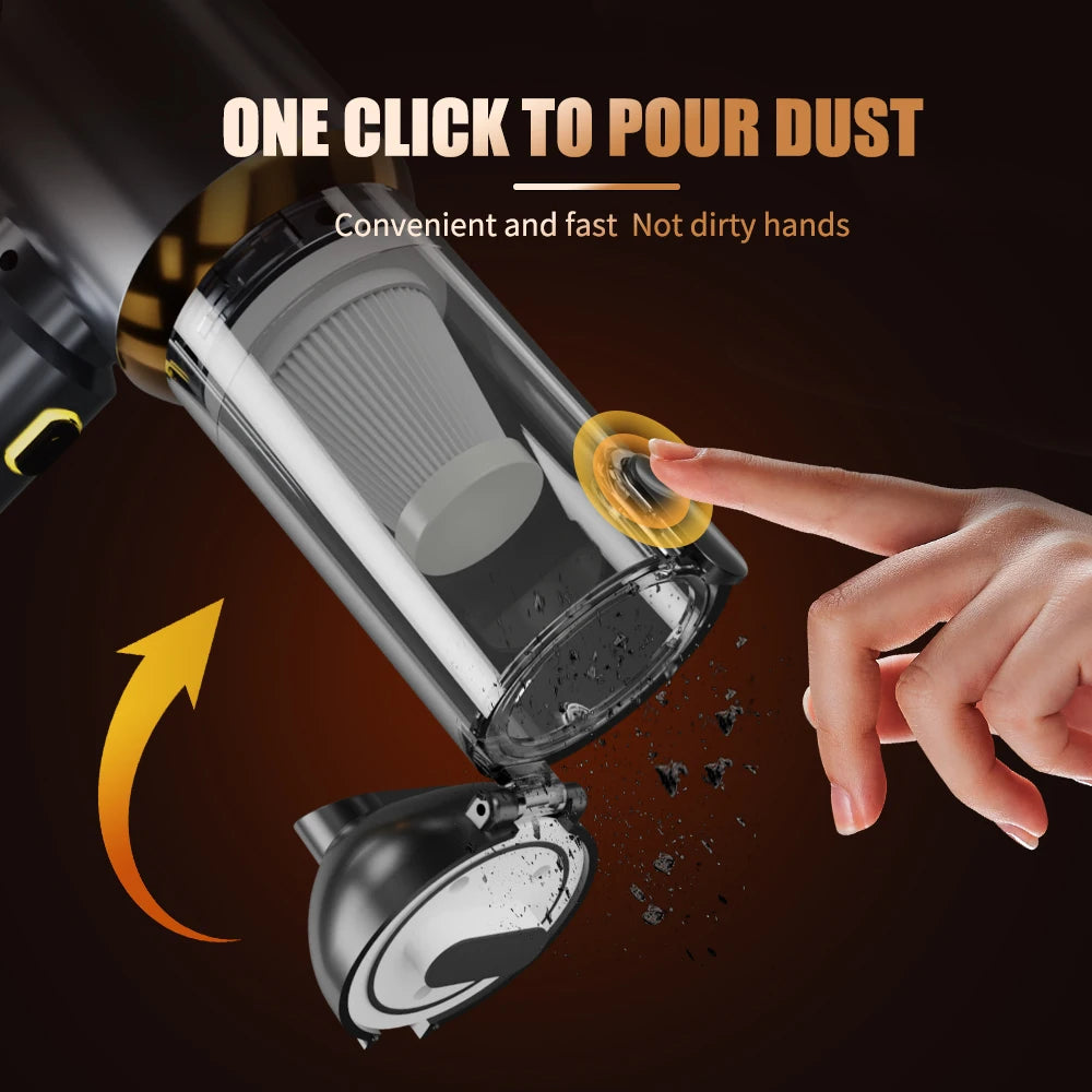CENRR Mini Car Vacuum Cleaner Cordless Powerful Wireless Car Cleaner HandHeld Portable Vacuum Cleaner Cleaning Machine
