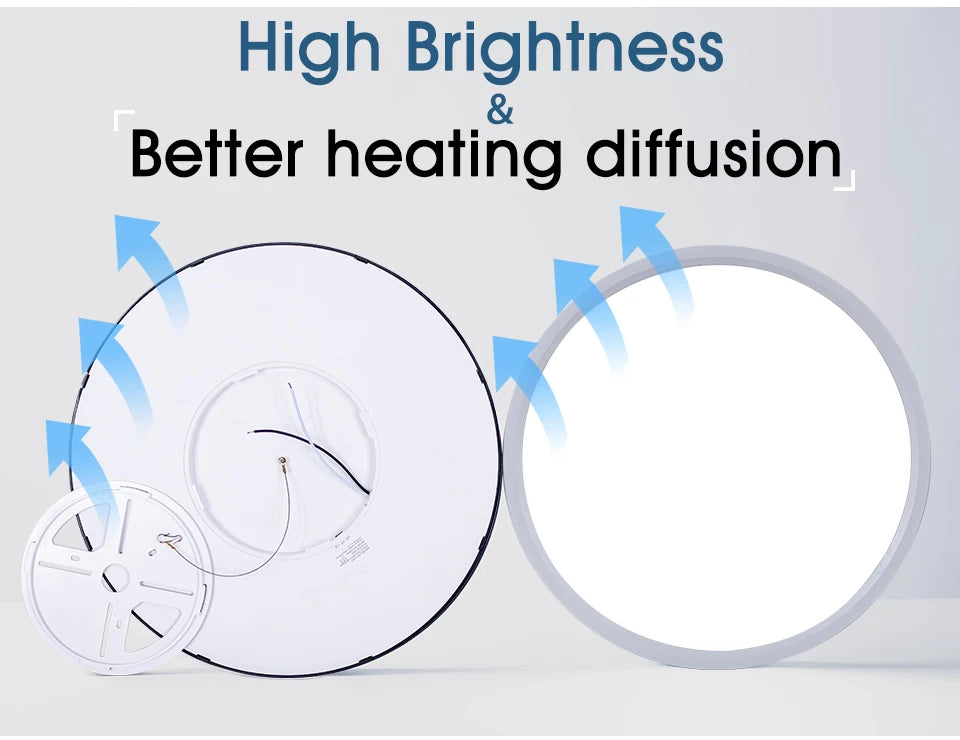 Smart Led Ceiling Lights 20Inch Large APP Remote Control Dimmable Ultra thin Smart Lamp For Living Room Bedroom Led Lights