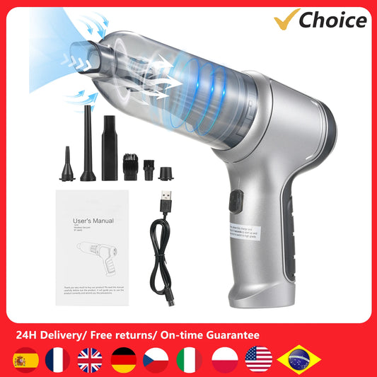 Mini Vacuum Cleaner for Car 19000Pa Powerful Brushless Motor Wireless Handheld Vacuum Portable Car Vacuum with High Power